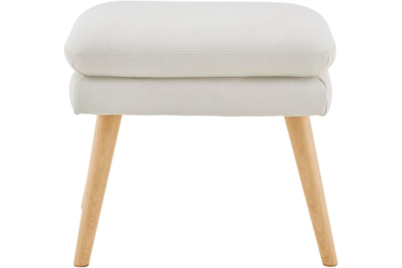 Marilee Loungelenestol med Fotskammel - Stoff/Kremhvit - Møbler - Stoler - Lenestoler