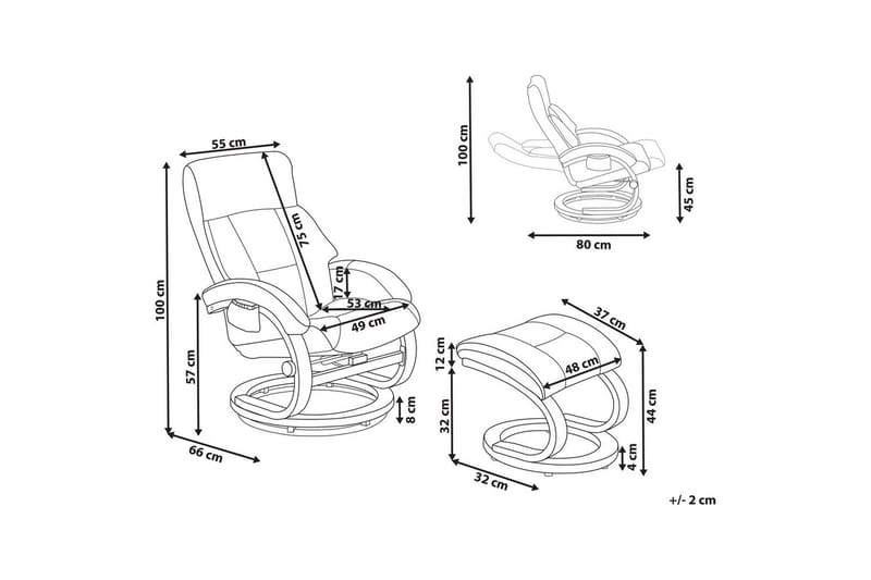 Massasjestol Force - Hvit, lyst tre - Møbler - Stoler - Lenestoler - Massasjestol