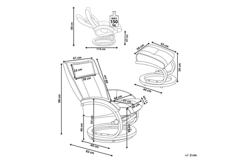 Massasjestol Majestic - Svart, lyst tre - Møbler - Stoler - Lenestoler - Massasjestol