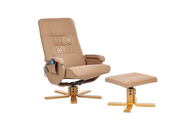 Massasjestol Relaxpro, Brun, lyst tre