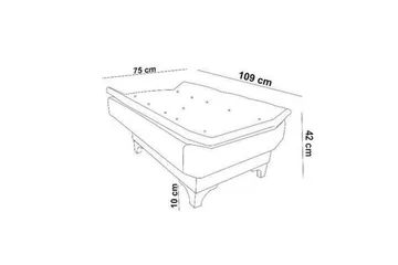 Mathenia Lenestol med Armlene - Blå - Møbler - Stoler - Lenestoler - Lenestol uten armlene