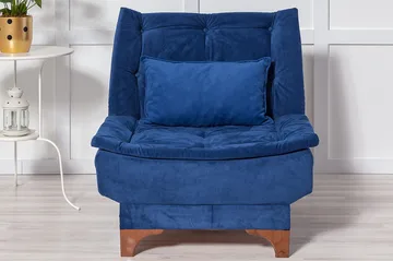 Mathenia Lenestol med Armlene - Blå - Møbler - Stoler - Lenestoler - Sengestol