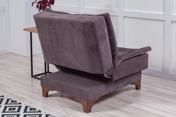 Mathenia Lenestol med Armlene - Grå - Møbler - Stoler - Lenestoler - Sengestol