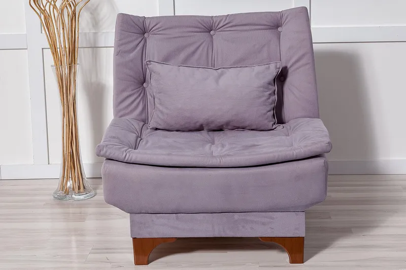 Mathenia Lenestol med Armlene - Grå - Møbler - Stoler - Lenestoler - Lenestol uten armlene