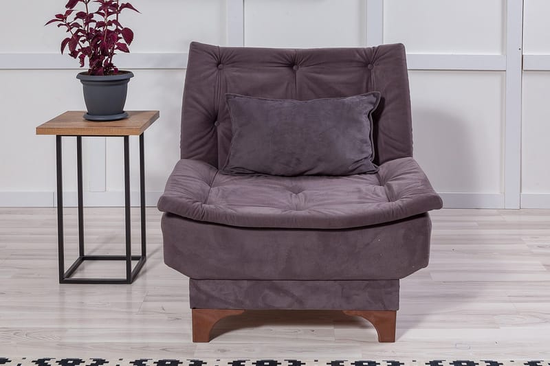 Mathenia Lenestol med Armlene - Grå - Møbler - Stoler - Lenestoler - Lenestol uten armlene