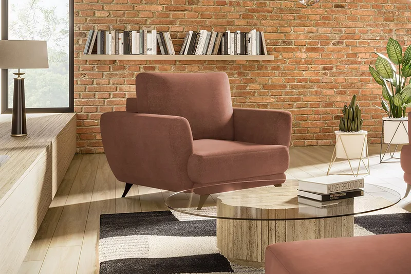 Megis Lenestol - Rosa - Møbler - Stoler - Lenestoler