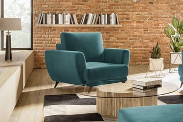 Megis Lenestol - Turkis - Møbler - Stoler - Lenestoler