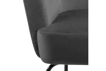 Melisan Loungelenestol - Grå/Svart - Møbler - Stoler - Lenestoler