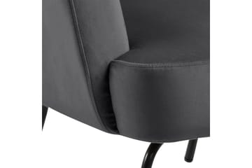 Melisan Loungelenestol - Grå/Svart - Møbler - Stoler - Lenestoler