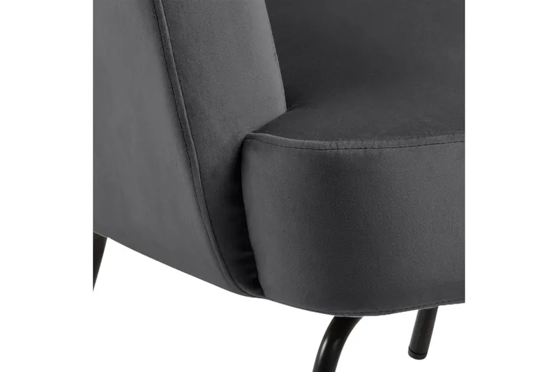 Melisan Loungelenestol - Grå/Svart - Møbler - Stoler - Lenestoler