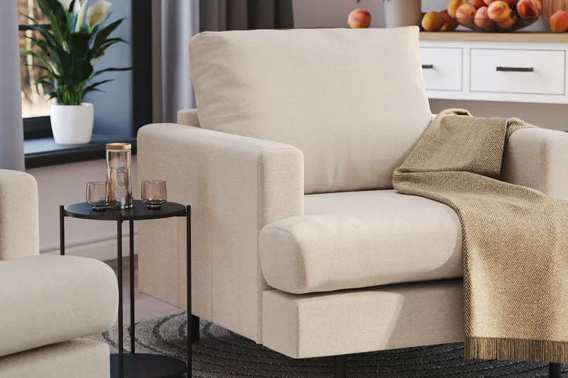 Menard Compact Lenestol - Beige - Møbler - Stoler - Lenestoler