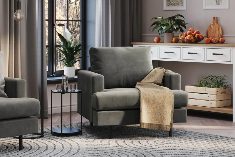 Menard Compact Lenestol - Grå - Møbler - Stoler - Lenestoler