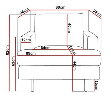 Menard Compact Lenestol - Grå - Møbler - Stoler - Lenestoler
