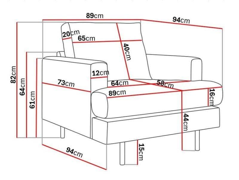 Menard Compact Lenestol - Hvit - Møbler - Stoler - Lenestoler