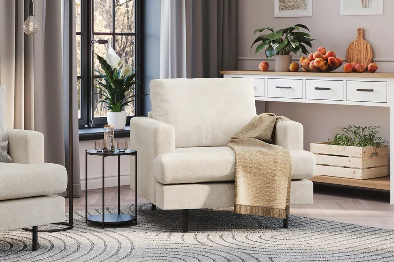 Menard Compact Lenestol - Hvit - Møbler - Stoler - Lenestoler