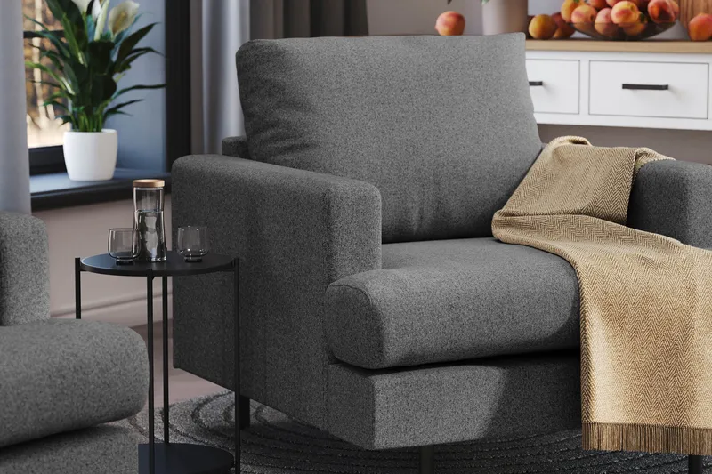 Menard Compact Lenestol - Mørkegrå - Møbler - Stoler - Lenestoler