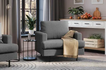 Menard Compact Lenestol - Mørkegrå - Møbler - Stoler - Lenestoler