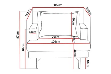 Menard Dyp Lenestol 97 cm bred - Beige / Lys - Møbler - Stoler - Lenestoler