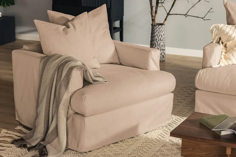 Menard Lenestol - Beige - Møbler - Stoler - Lenestoler