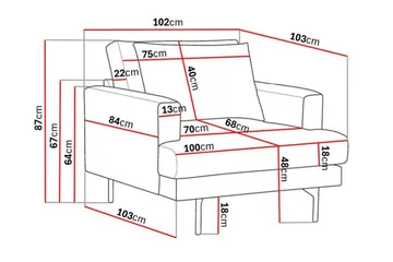Menard Lenestol - Grå - Møbler - Stoler - Lenestoler