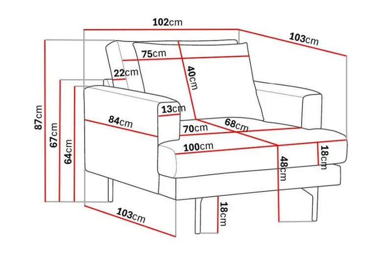 Menard Lenestol - Grønn - Møbler - Stoler - Lenestoler