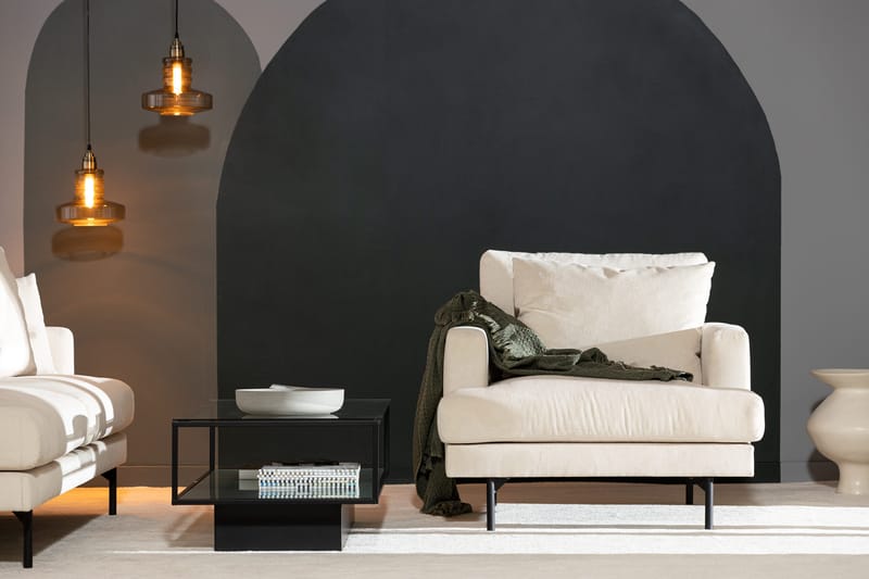 Menard Stor Lenestol Manchester Stoff - Lys Beige - Møbler - Stoler - Lenestoler