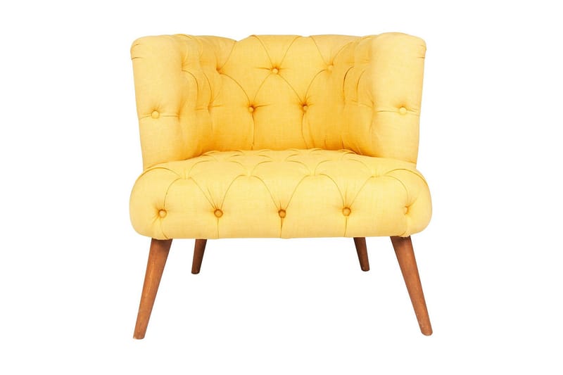 Monroew Lenestol - Gul/Natur - Møbler - Stoler - Lenestoler