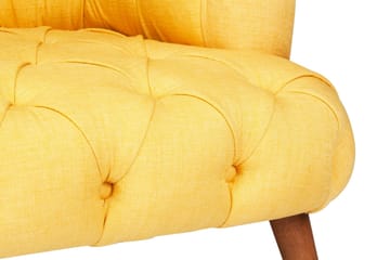 Monroew Lenestol - Gul/Natur - Møbler - Stoler - Lenestoler