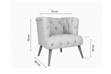 Monroew Lenestol - Gul/Natur - Møbler - Stoler - Lenestoler