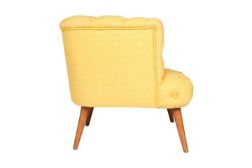 Monroew Lenestol - Gul/Natur - Møbler - Stoler - Lenestoler