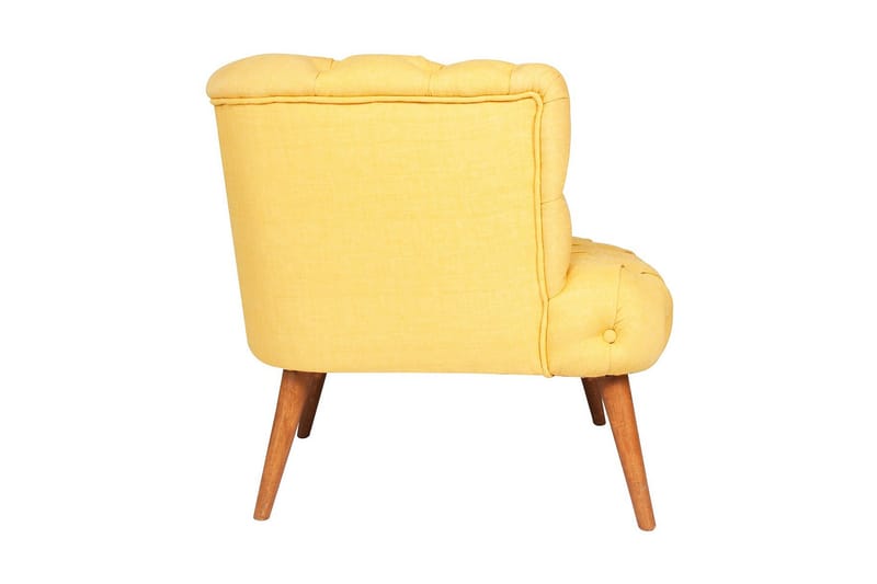 Monroew Lenestol - Gul/Natur - Møbler - Stoler - Lenestoler