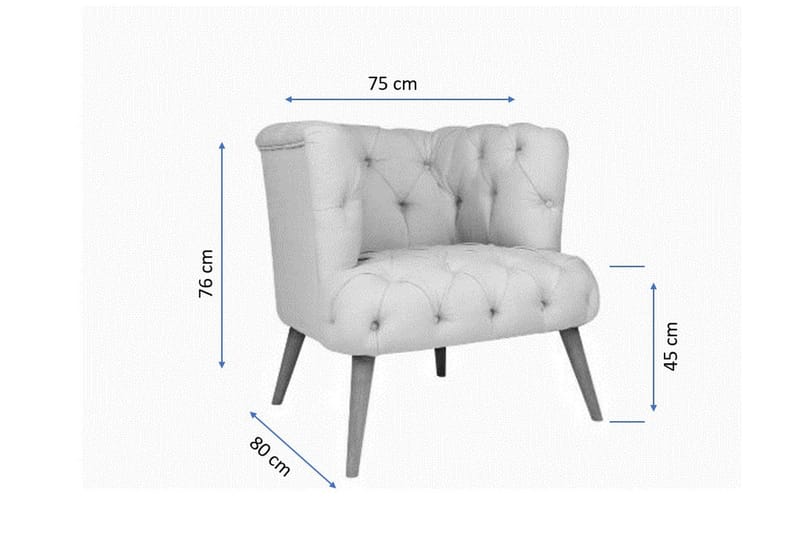 Monroew Lenestol - Indigoblå/Natur - Møbler - Stoler - Lenestoler