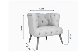 Monroew Lenestol - Kremhvit/Natur - Møbler - Stoler - Lenestoler