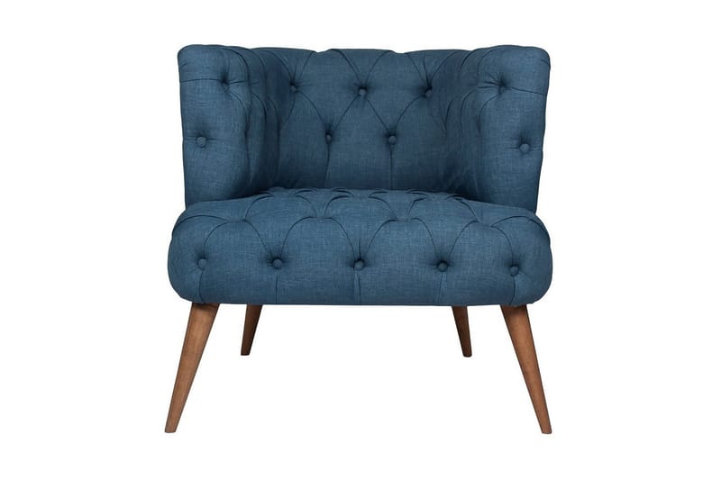 Monroew Lenestol - Mørkeblå/Natur - Møbler - Stoler - Lenestoler