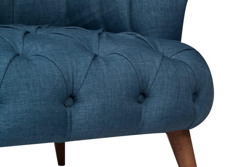 Monroew Lenestol - Mørkeblå/Natur - Møbler - Stoler - Lenestoler