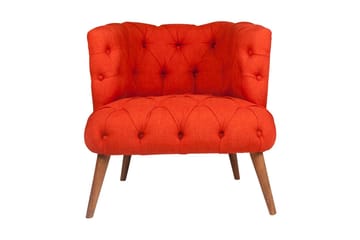 Monroew Lenestol - Rød/Natur - Møbler - Stoler - Lenestoler