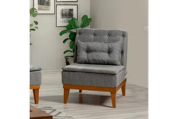 Mozzetti Lenestol med Armlene - Grå - Møbler - Stoler - Lenestoler - Sengestol