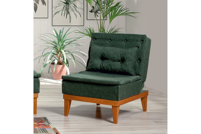 Mozzetti Lenestol med Armlene - Grønn - Møbler - Stoler - Lenestoler - Sengestol