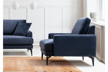 Mukes Lenestol med Armlene - Blå - Møbler - Stoler - Lenestoler