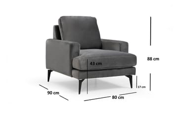 Mukes Lenestol med Armlene - Svart - Møbler - Stoler - Lenestoler