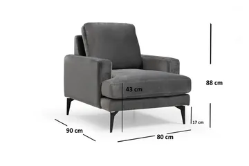 Mukes Lenestol med Armlene - Svart - Møbler - Stoler - Lenestoler