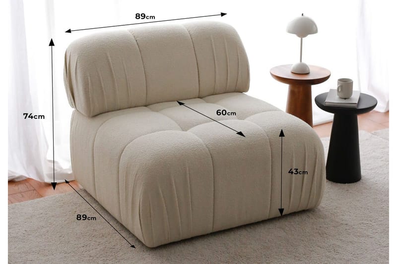 Murum Lenestol - Hvit - Møbler - Sofaer - Modulsofaer - Midtmodul