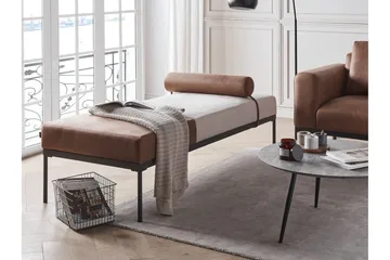 Naklund Sjeselong 172 cm - Brun/Beige/Svart - Møbler - Sofaer - Dagsenger