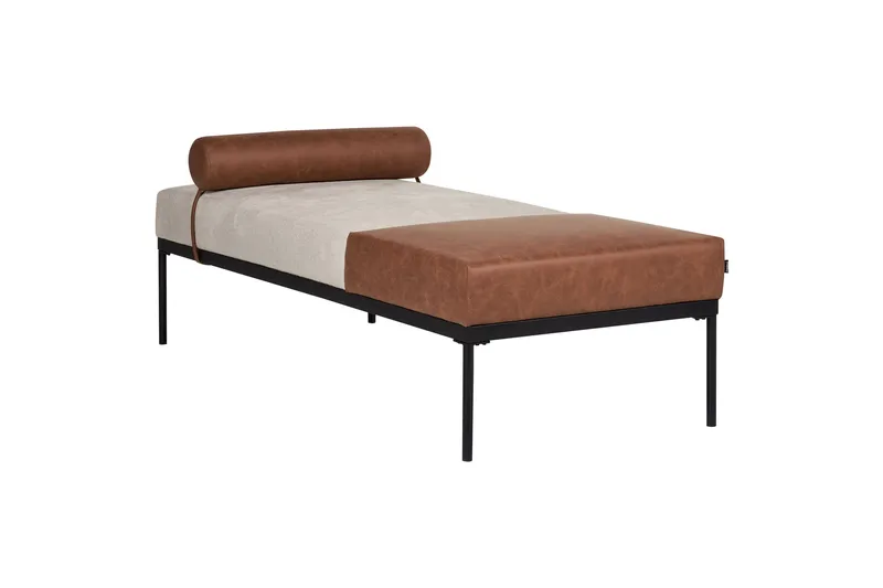 Naklund Sjeselong 172 cm, Brun/Beige/Svart