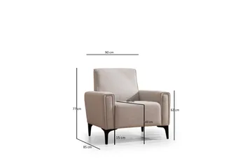 Naoko Lenestol - Beige - Møbler - Stoler - Lenestoler