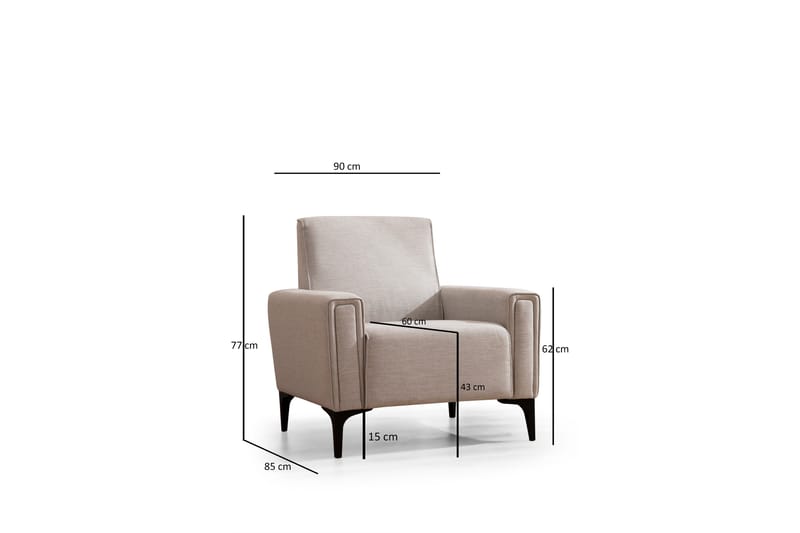 Naoko Lenestol - Beige - Møbler - Stoler - Lenestoler
