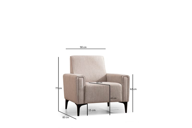 Naoko Lenestol - Lysebrun - Møbler - Stoler - Lenestoler