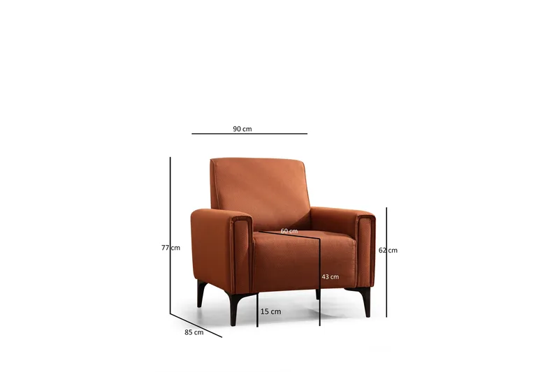 Naoko Lenestol - Rød - Møbler - Stoler - Lenestoler