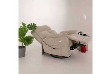 Navren Elektrisk reclinerstol - Kremhvit - Møbler - Stoler - Lenestoler - Liggestol