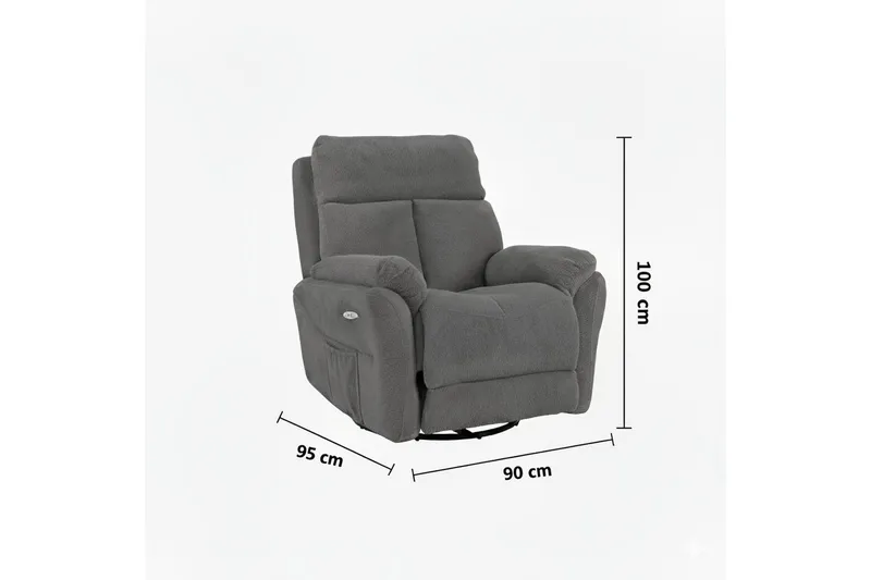 Navren Elektrisk reclinerstol - Kremhvit - Møbler - Stoler - Lenestoler - Recliner